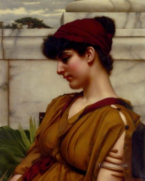 Una belleza clásica de perfil La dama neoclásica John William Godward Pinturas al óleo